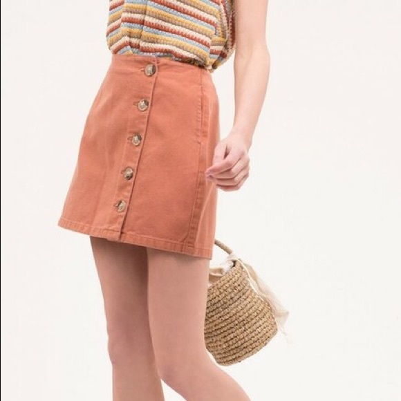 NWT Day to Day Blu Pepper Rust skirt sz Large - Picture 1 of 8